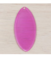 Pendentif Ovale Plein en Acrylique - 44x22mm - Violet transparent