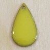 Sequin Émaillé goutte large jaune - 21x13mm