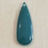 Sequin Émaillé grande goutte bleu turquoise - 27x10mm