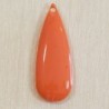 Sequin Émaillé grande goutte orange - 27x10mm