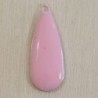 Sequin Émaillé grande goutte rose clair - 27x10mm