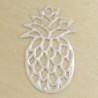 Breloque Laser Cut - Ananas - 20x13mm - Argenté