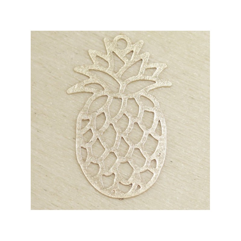 Breloque Laser Cut ananas gold rose