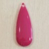 Sequin Émaillé grande goutte rose fuchsia - 27x10mm