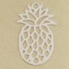 Breloque Laser Cut - Ananas - 23x15mm - Argenté