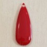 Sequin Émaillé grande goutte rouge - 27x10mm