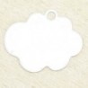 Breloque Laser Cut - Nuage - 20x16mm - Blanc