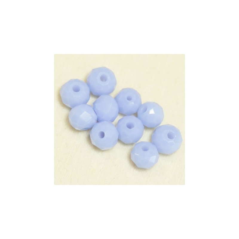 Perles en cristal à facettes - Coussin  - 3x4mm - Bleu Acier Opaque - Lot de 50