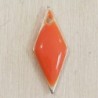 Sequin Émaillé losange Orange - 19x7mm