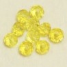 Perles en cristal à facettes - Coussin  - 3x4mm - Jaune Transparent - Lot de 50