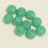 Perles en cristal à facettes - Coussin  - 3x4mm - Vert Opaque - Lot de 50