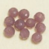 Perles en cristal à facettes - Coussin  - 3x4mm - Violet Laiteux - Lot de 50