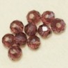 Perles en cristal à facettes - Coussin  - 3x4mm - Violet Transparent - Lot de 50