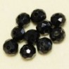 Perles en cristal à facettes - Coussin  - 4,5x6mm - Noir Opaque - Lot de 50