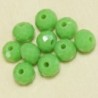 Perles en cristal à facettes - Coussin  - 4,5x6mm - Vert Opaque - Lot de 50