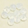 Perles en cristal à facettes - Coussin  - 4x5,5mm - Blanc Laiteux - Lot de 50