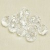 Perles en cristal à facettes - Coussin  - 4x5,5mm - Blanc Transparent - Lot de 50