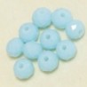 Perles en cristal à facettes - Coussin  - 4x5,5mm - Bleu Ciel Opaque - Lot de 50