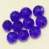 Perles en cristal à facettes - Coussin  - 4x5,5mm - Bleu Marine Transparent - Lot de 50