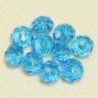 Perles en cristal à facettes - Coussin  - 4x5,5mm - Bleu Turquoise Transparent - Lot de 50