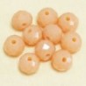 Perles en cristal à facettes - Coussin  - 4x5,5mm - Chair Foncé Opaque - Lot de 50