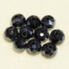 Perles en cristal à facettes - Coussin  - 4x5,5mm - Hematite Opaque - Lot de 50