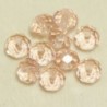 Perles en cristal à facettes - Coussin  - 4x5,5mm - Rose Transparent - Lot de 50