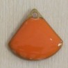 Sequin Émaillé triangle arrondi Orange - 12x12mm