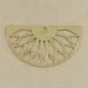 Breloque intercalaire Laser Cut - Demi lune aztèque - 19x10mm - Doré