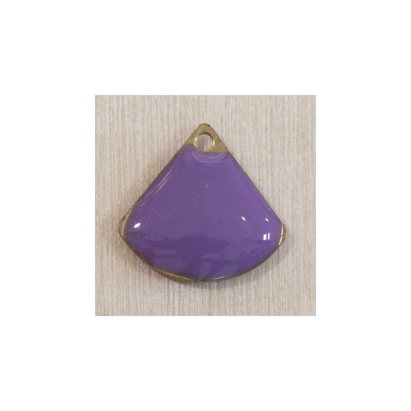 Sequin Émaillé triangle arrondi Violet clair - 12x12mm