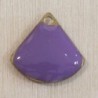 Sequin Émaillé triangle arrondi Violet clair - 12x12mm