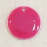 Sequin Émaillé rond Rose fuchsia - 10 mm