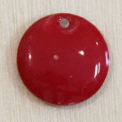 Sequin Émaillé rond Rouge