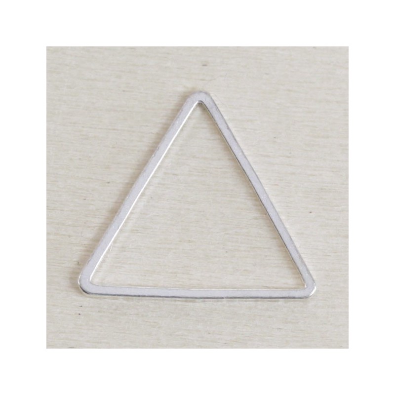 Connecteur forme évidée - Triangle - 17x15mm - Argenté