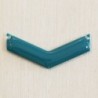 Sequin Émaillé grand chevron Bleu Turquoise - 30x13mm