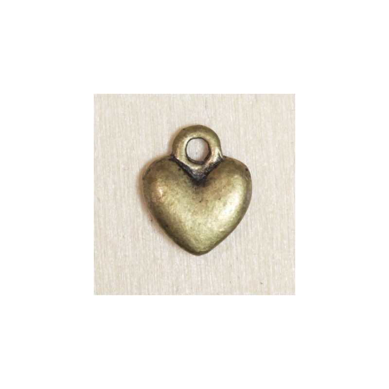 Breloque - Coeur - 10x8mm - Bronze