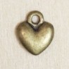 Breloque - Coeur - 10x8mm - Bronze