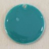 Sequin Émaillé grand rond Bleu turquoise - 20mm