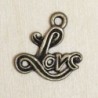 Breloque - Love - 15x15mm - Bronze