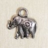 Breloque Éléphant - 10x12mm - Argenté foncé