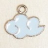 Breloque Nuage - 15x18mm - Emaillé Bleu ciel