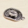 Breloque - Chapeau de Cow-Boy - 22x12mm - Argenté foncé