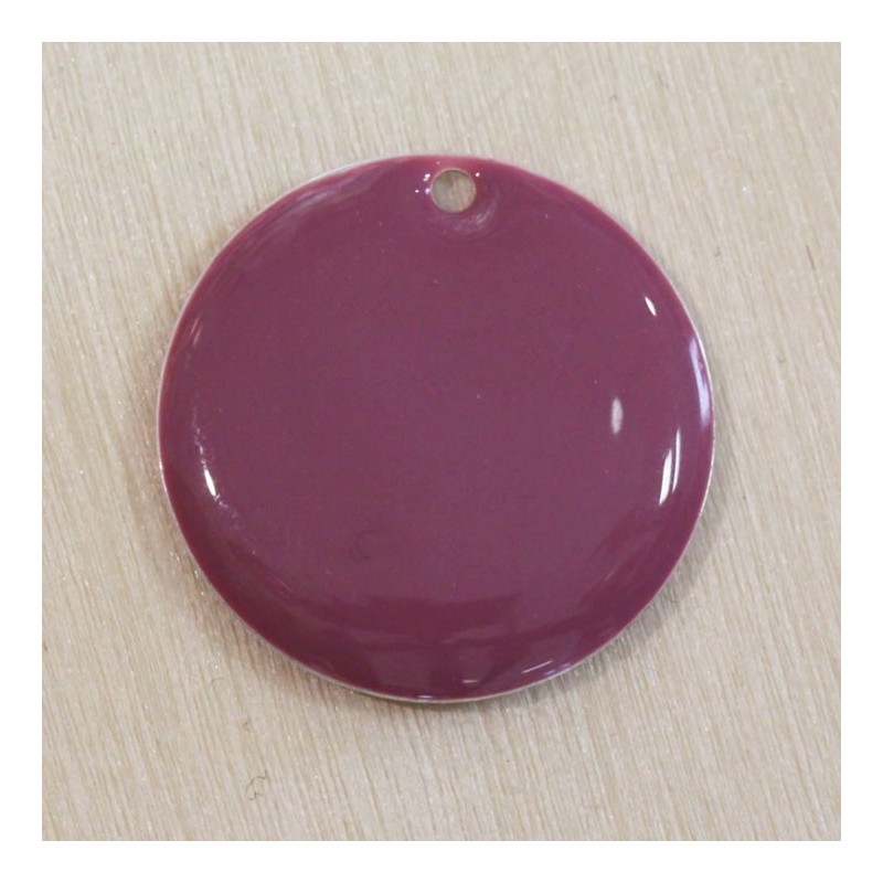 Sequin Émaillé grand rond Vieux violet