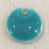 Sequin Émaillé petit rond Bleu turquoise - 8mm