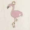 Breloque Flamant rose - 29x18mm - Émaillé Rose