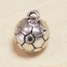 Breloque Ballon de foot - 12x12mm - Argenté foncé