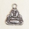 Breloque - Buddha assis - 20x17mm - Argenté foncé