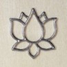 Breloque - Fleur de lotus - 20x21mm - Argenté foncé