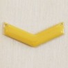 Sequin Émaillé grand chevron Jaune - 30x13mm