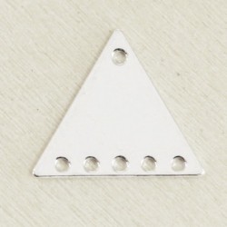 Intercalaire métal - Triangle - 5 trous - 15x13mm - Argenté